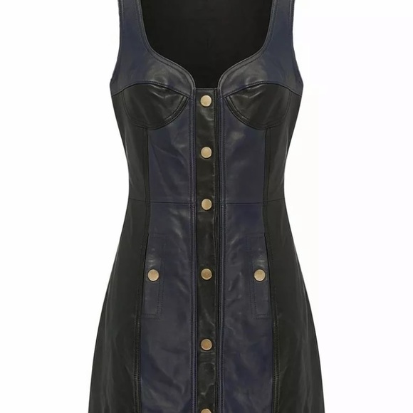 Alice McCall Disco Button Leather Mini Dress - Picture 3 of 7